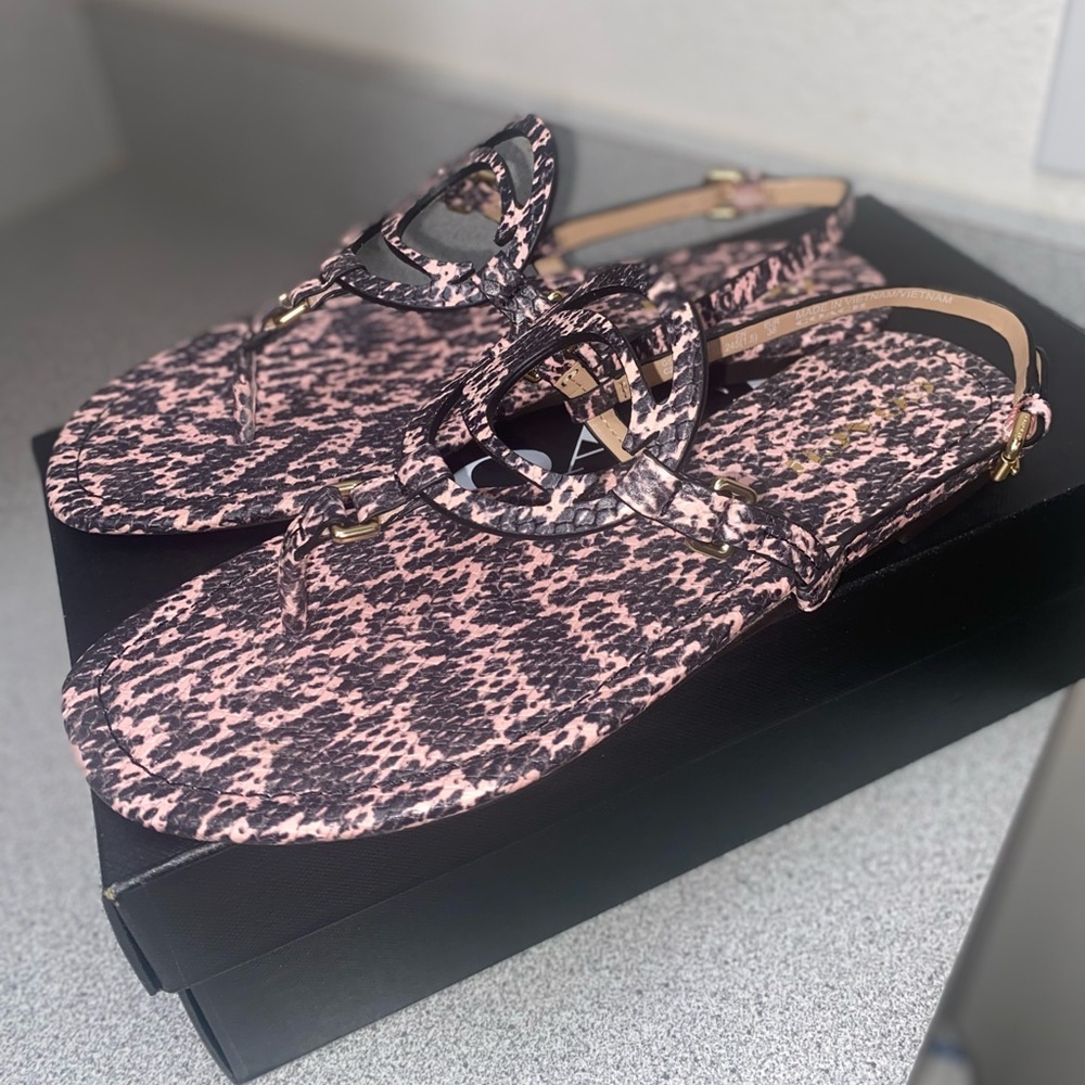Coach Jeri Size 7.5B Snake-Embossed Sandals NWT - Picture 15 of 16